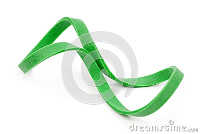 Green Rubber Band Stock Photo