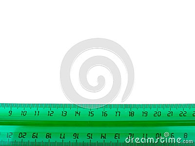 A green ruler Stock Photo