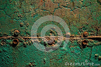 Green rusty metal Stock Photo