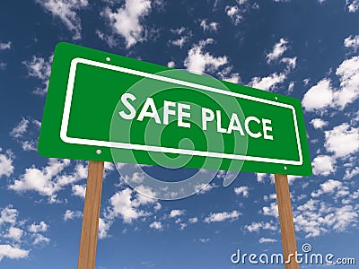 Safe place sign Stock Photo