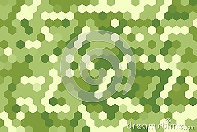 Green sage hexagonal pixelated pattern with seamless digital symmetry. High-quality abstract background concept Stock Photo