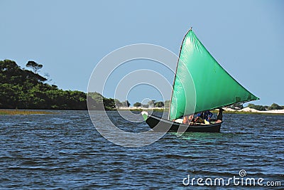 Green sail Stock Photo