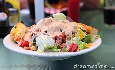 Chicken Louie with Thousand Island Dressing Stock Photo