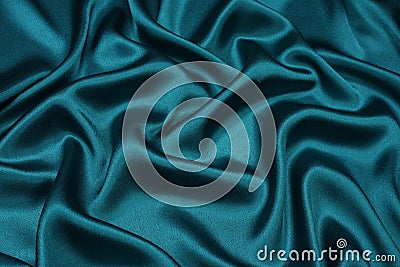 Green satin background Stock Photo