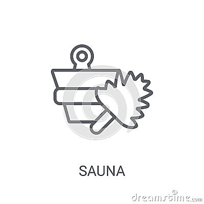 Green Sauna icon. Trendy Green Sauna logo concept on white backg Vector Illustration