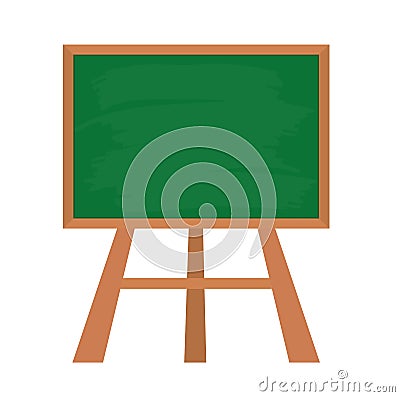 Green school chalkboard in the frame vector isolated. Blank clasroom blackboard. Empty surface for your message. Education object Vector Illustration