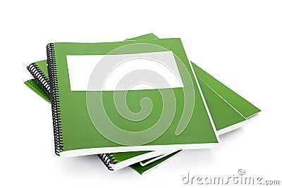 Green school textbook Stock Photo