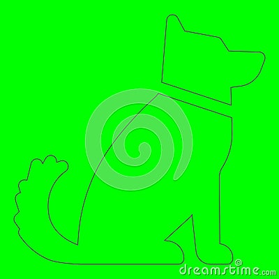 Green Screen Animal Shapes Outlines Layers Stock Photo