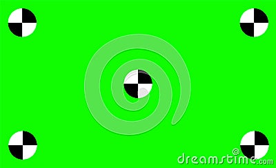 Green Screen With Tracking Motions Mark. Vector illusration Vector Illustration