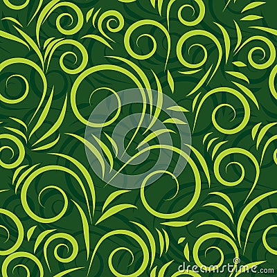 Green seamless pattern Vector Illustration