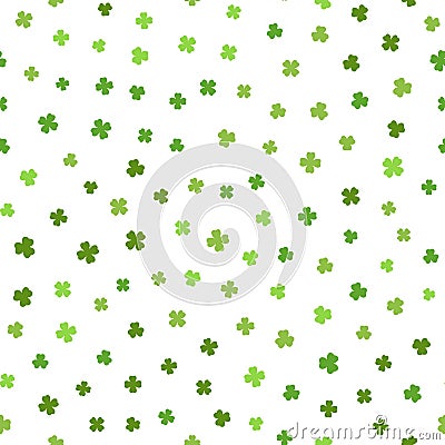 Green seamless pattern for St. Patricks day. Vector Illustration