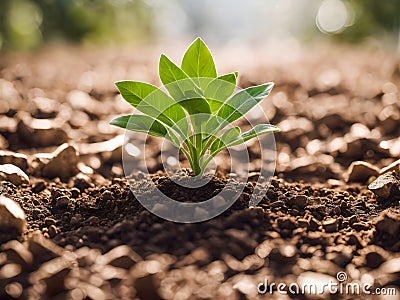 Green seedling illustrating Stock Photo