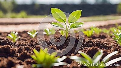 Green seedling illustrating Stock Photo