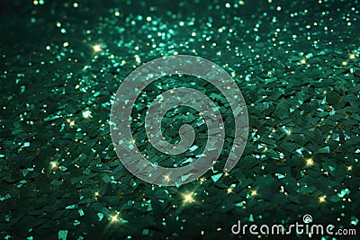 Green sequins close-up Stock Photo