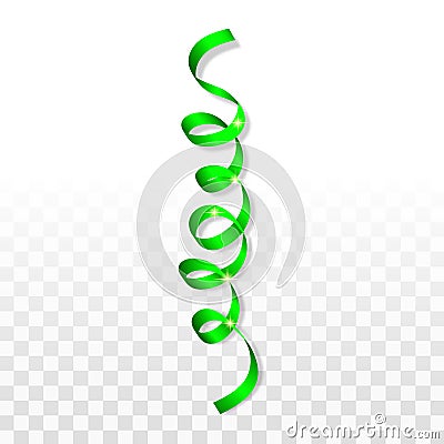 Green serpentine icon, realistic style Vector Illustration