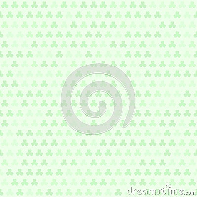 Green shamrock pattern. Seamless vector Vector Illustration