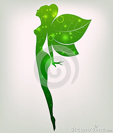 Green shape of beautiful woman icon cosmetic and spa, logo women on white background, Vector Illustration