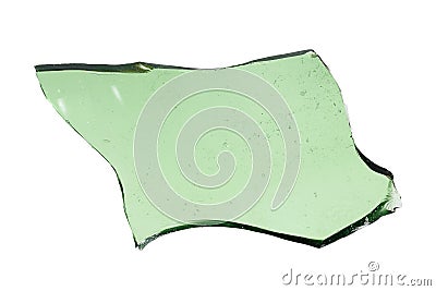 green shard glass isolated on white background Stock Photo