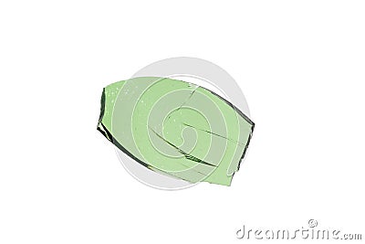 green shard glass isolated on white background Stock Photo