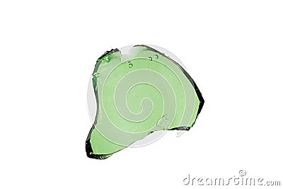 green shard glass isolated on white background Stock Photo