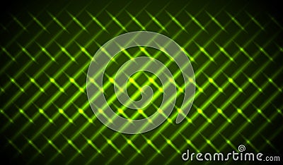 Green shiny neon stripes abstract pattern Vector Illustration