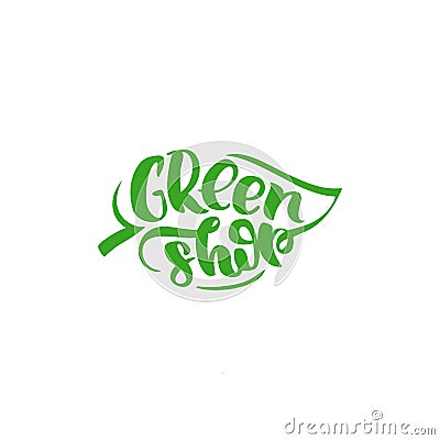 Green shop Vector Illustration