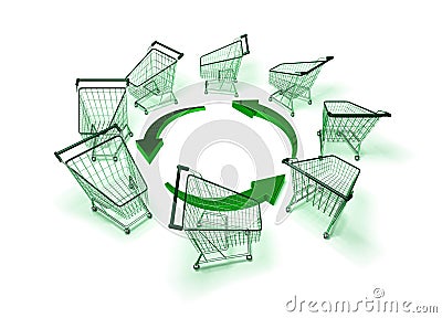 Green shopping Stock Photo