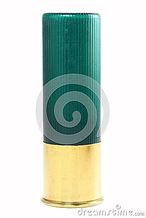 Green Shotgun Shell Stock Photo