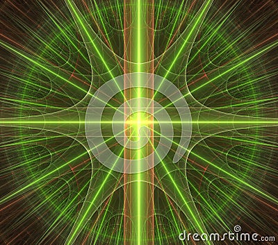 Green star, ornamentn, pattern Stock Photo