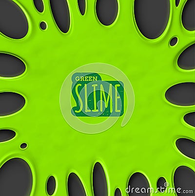 Green Slime Vector Illustration