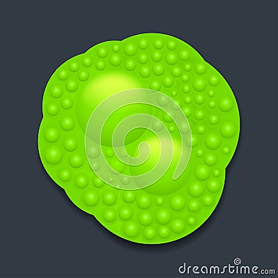 Green slime on dark Vector Illustration