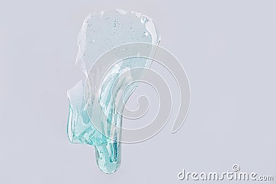 Green slime for kids, transparent funny toy. Stock Photo