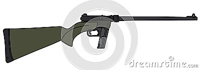 Green small caliber rifle Vector Illustration