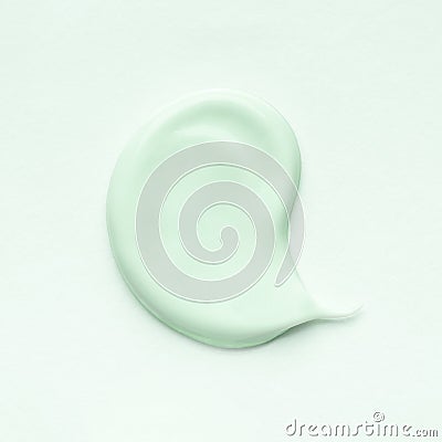 Green smear of cosmetic clay or cream. Stock Photo