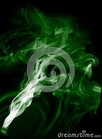 Green smoke Stock Photo