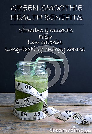 Green smoothie health benefits Stock Photo