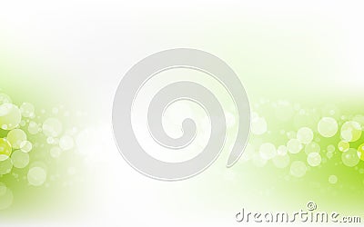 Green Soft Pastel Bokeh Pale White Abstract Background Vector Illustration