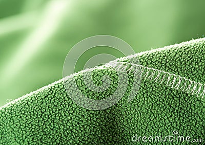 Green soft synthetic fleece Stock Photo