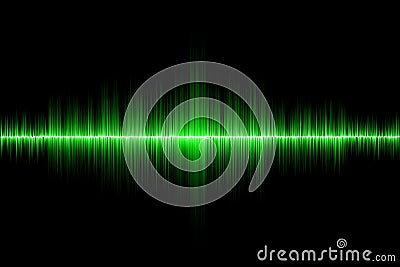 Green sound wave background Stock Photo