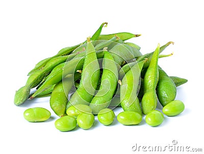 Green soybeans Stock Photo