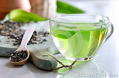 Green spa tea Stock Photo