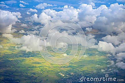 Green spaces with landscape seen Stock Photo