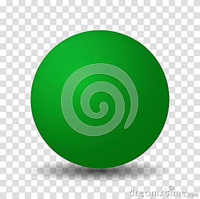 Green Sphere Ball Vector Illustration