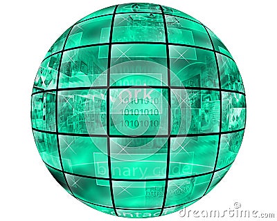 Green sphere Stock Photo