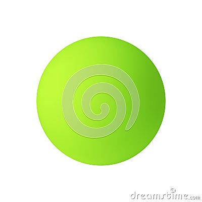 Green Sphere Realistic Composition Vector Illustration