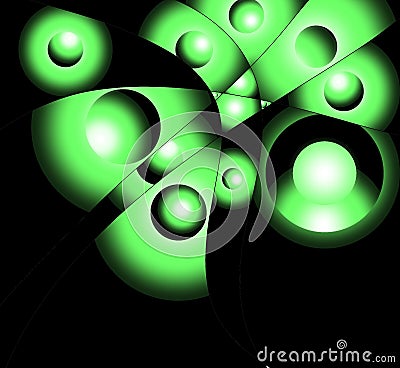 Green spheres Stock Photo