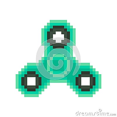 Green spiner for mobile games Stock Photo