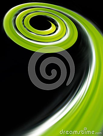 Green Spiral Cartoon Illustration