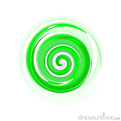 Green spiral Cartoon Illustration