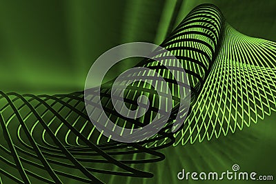 Green spiral abstract Stock Photo
